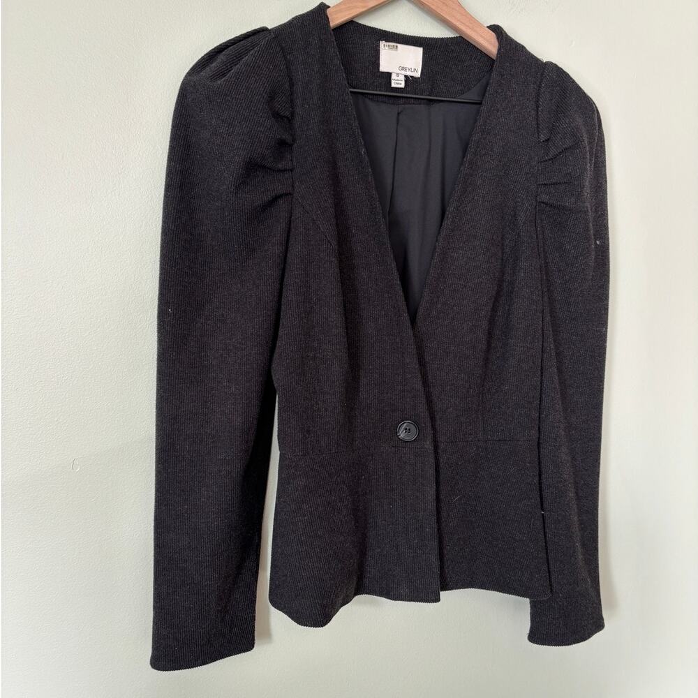 Greylin Anthropologie Knit Grey Blazer Jacket Small - Picture 2 of 7